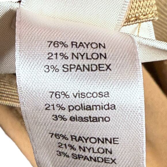 Chico’s Ankle Stretch Trousers Womens Peanut Tan Pull-On Elastic Waist Sz 3.5 18 - Picture 5 of 6